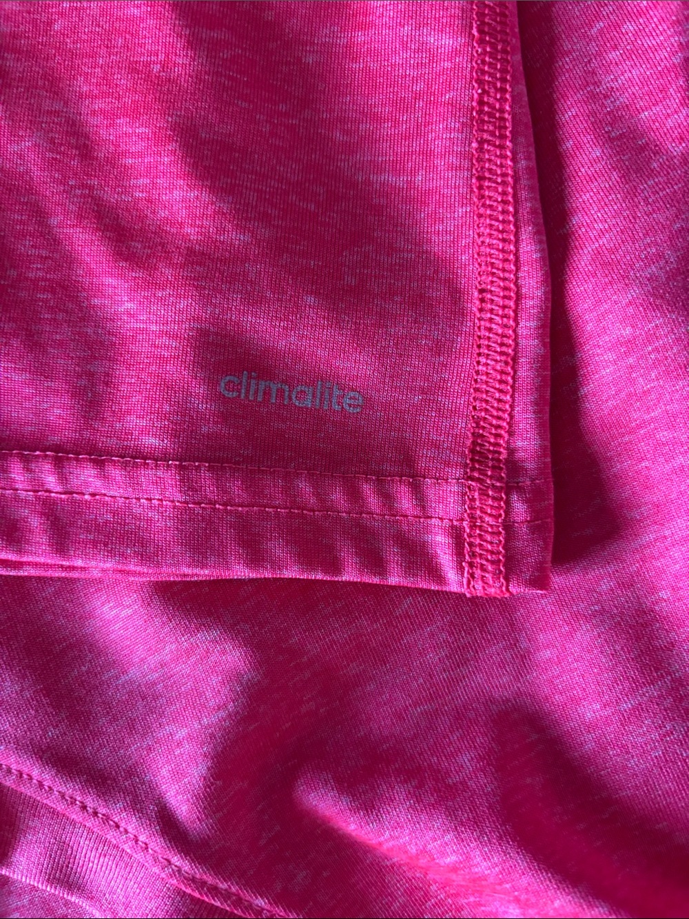 Adidas Activewear Performance Tee Pink Coral V Neck Workout Shirt - Large - Picture 4 of 8